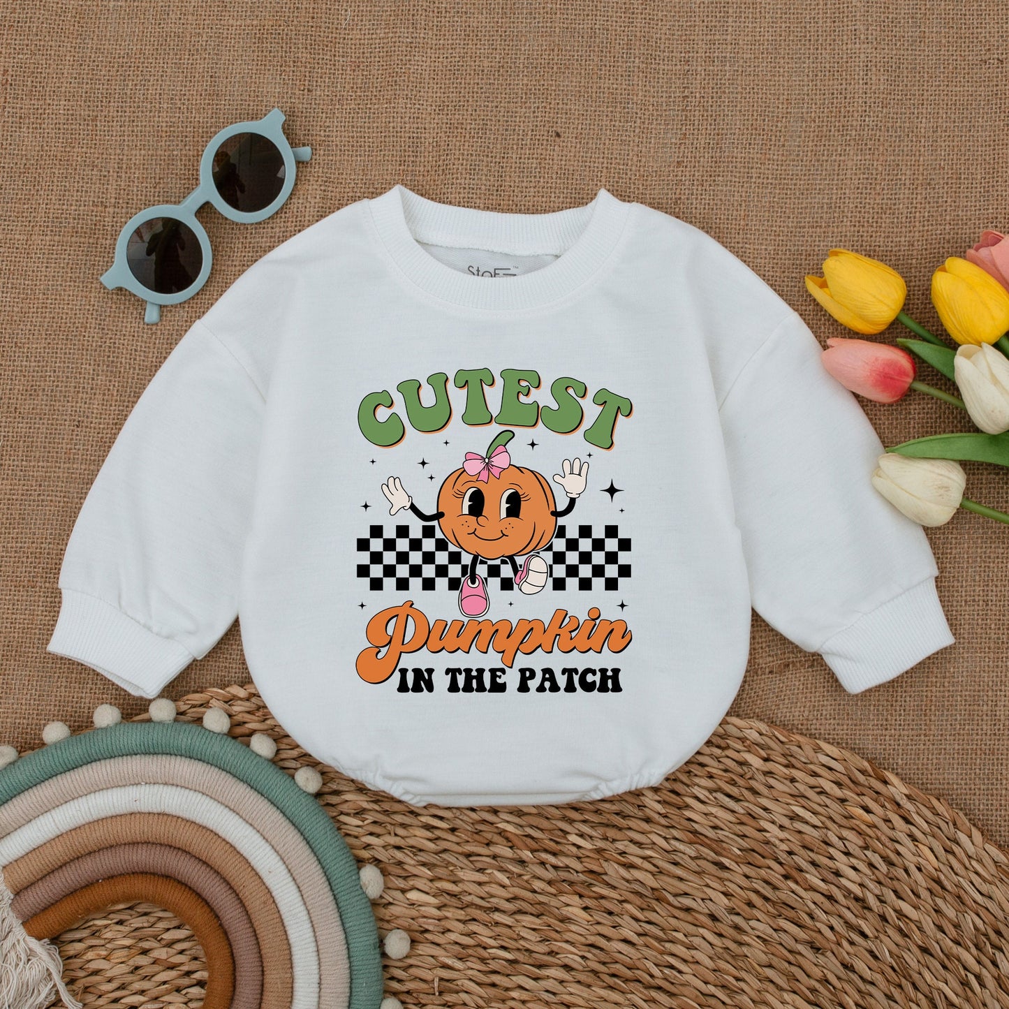 Adorable Pumpkin Patch Baby Romper, Fall Outfit, Halloween Gift