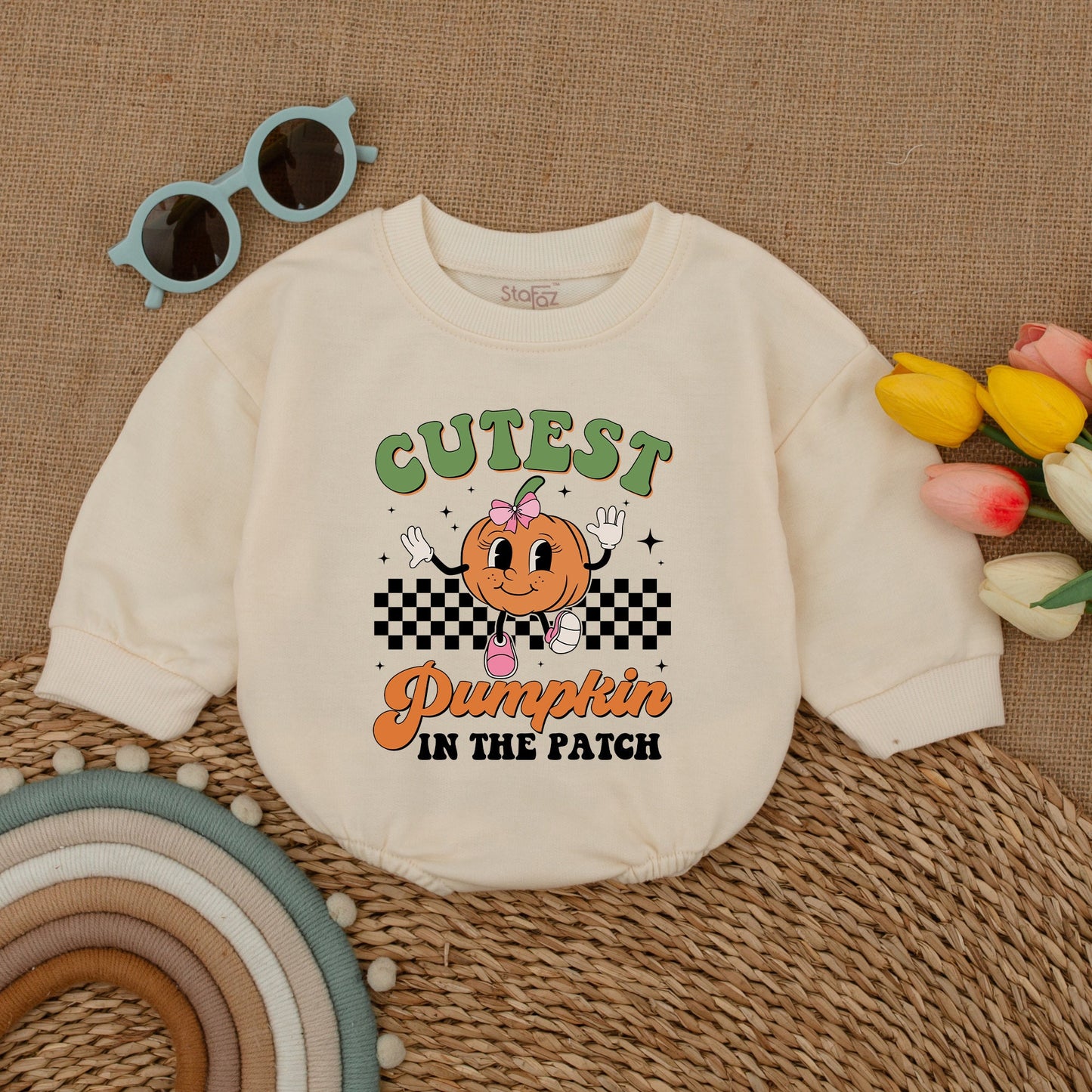 Adorable Pumpkin Patch Baby Romper, Fall Outfit, Halloween Gift