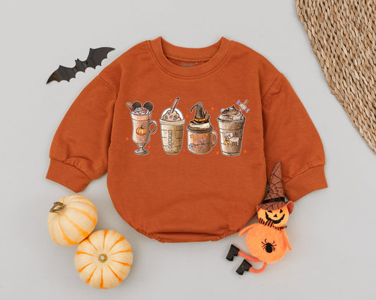 Pumpkin Spice Baby Romper: Cute Fall Outfit for Coffee Lovers