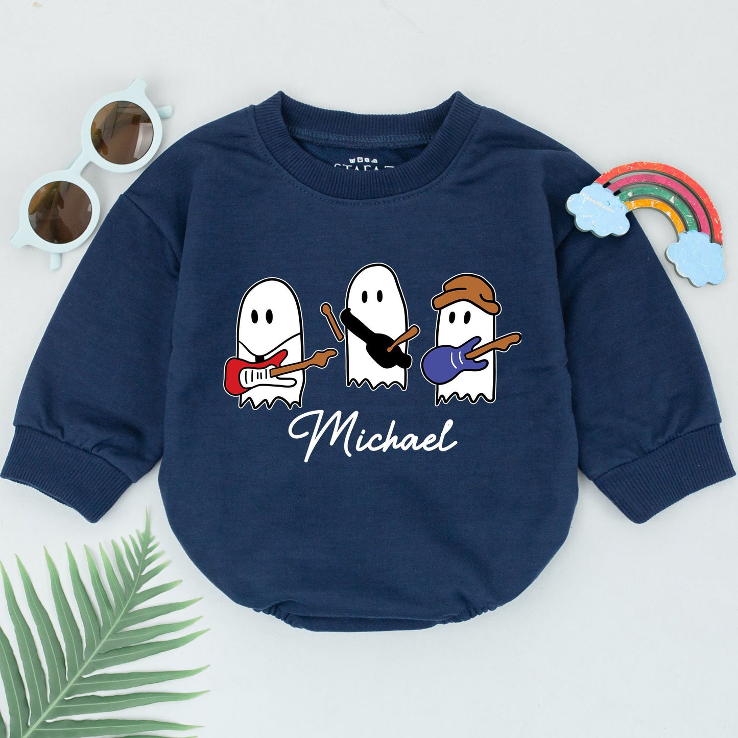 Baby's 1st Halloween Romper: Personalized Ghost Bodysuit Gift