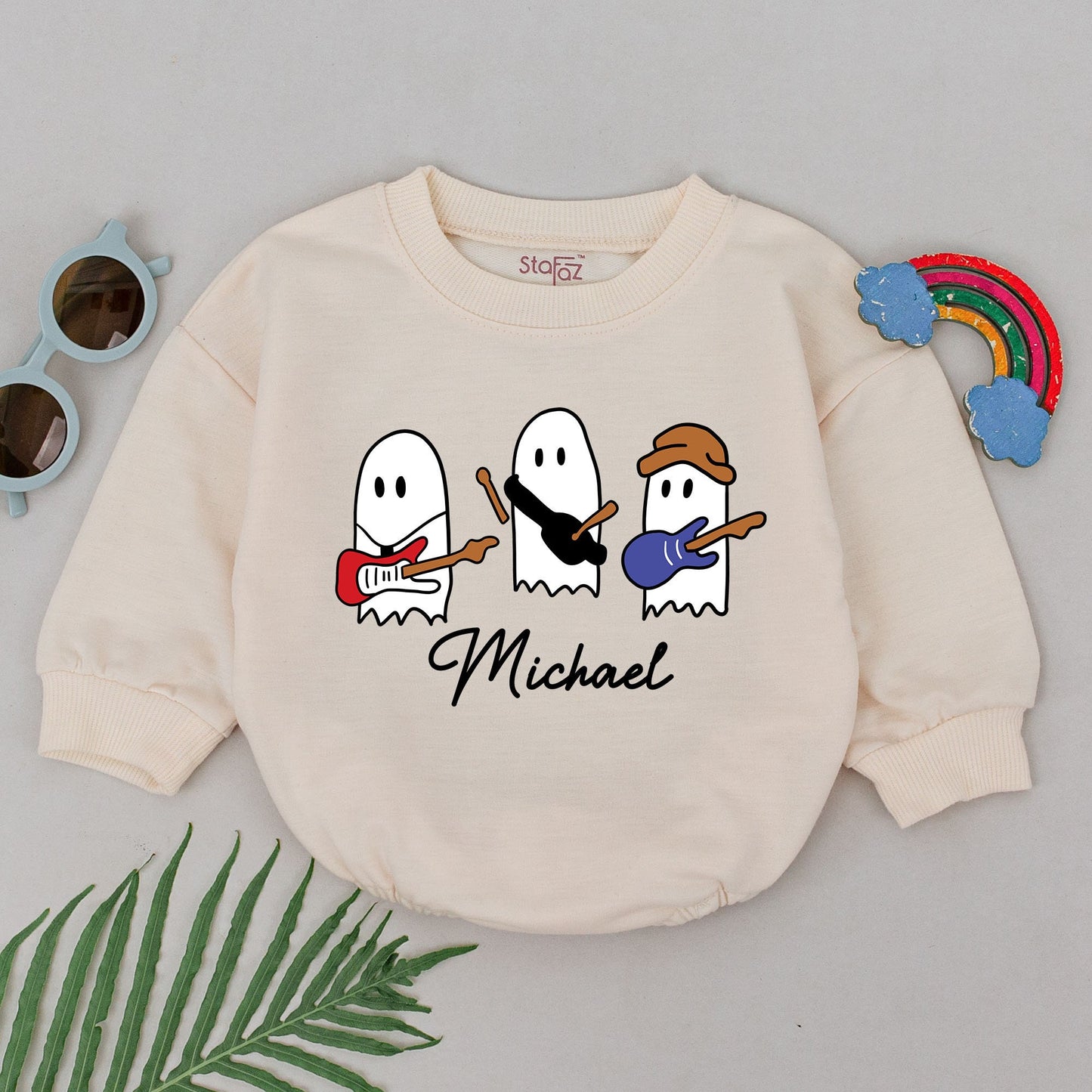 Baby's 1st Halloween Romper: Personalized Ghost Bodysuit Gift