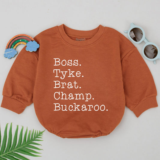 Custom Name Baby Romper, Long Sleeve, Unisex Newborn Outfit Gift