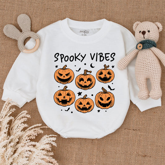 Pumpkin Bubble Romper: First Halloween Outfit for Baby’s Spooky Fun