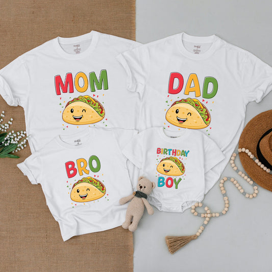 Fiesta Family Outfits: Taco Birthday Shirts & Baby Bodysuits
