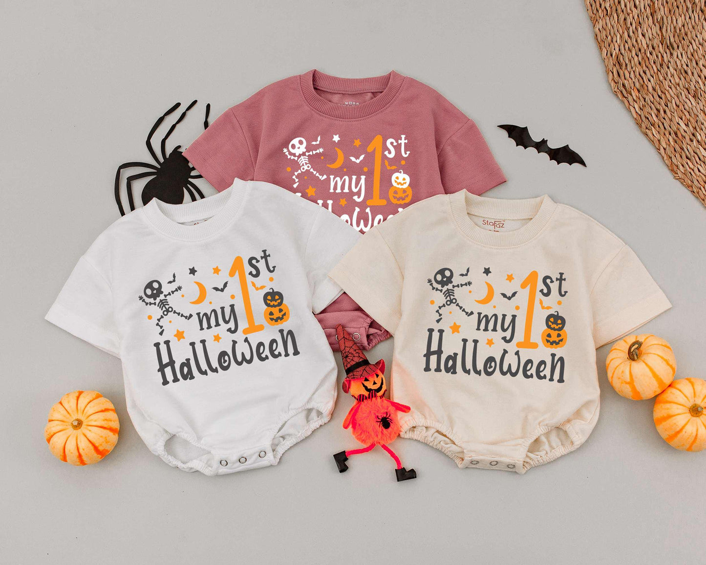 First Halloween Romper, Retro Baby Costume, Cozy Infant Outfit
