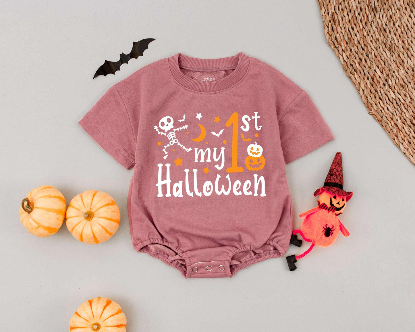 First Halloween Romper, Retro Baby Costume, Cozy Infant Outfit