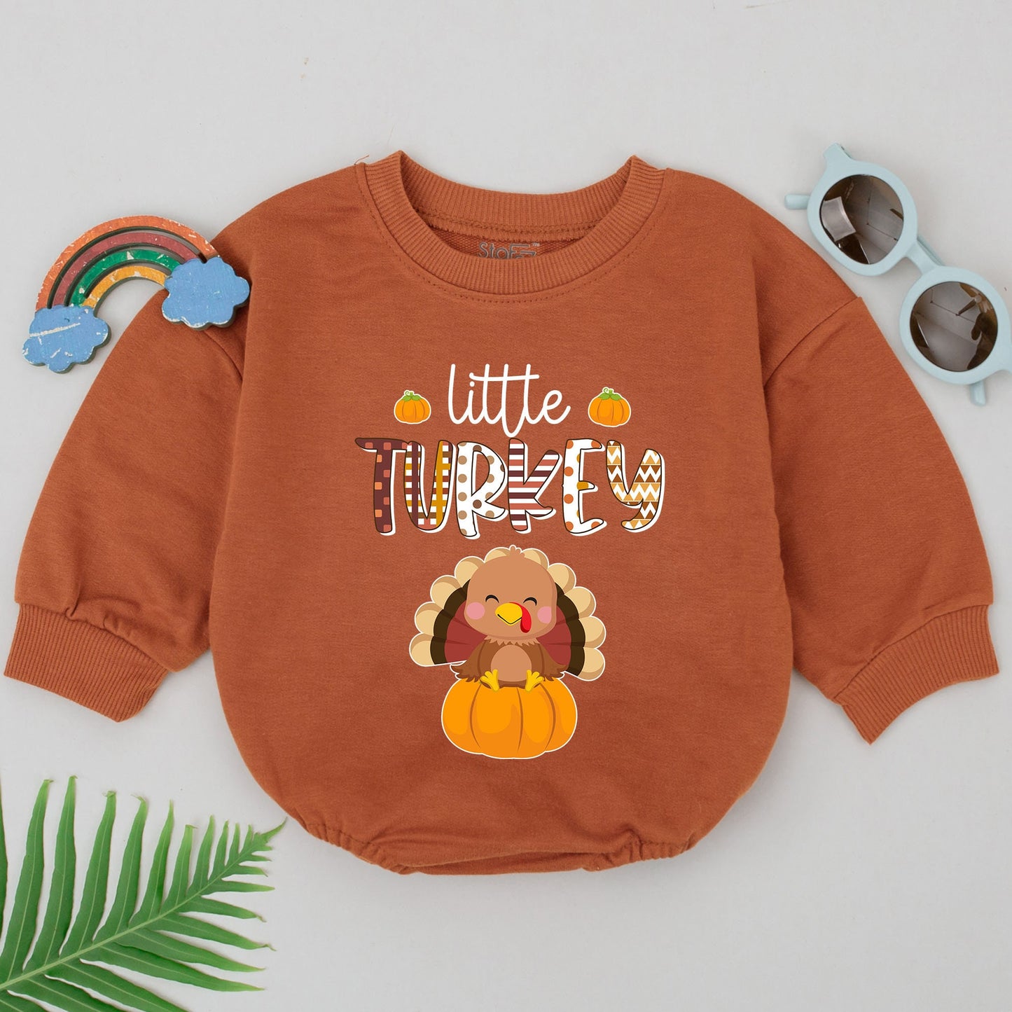 First Thanksgiving Turkey Romper – Fall Baby Outfit & Coming Home Gift