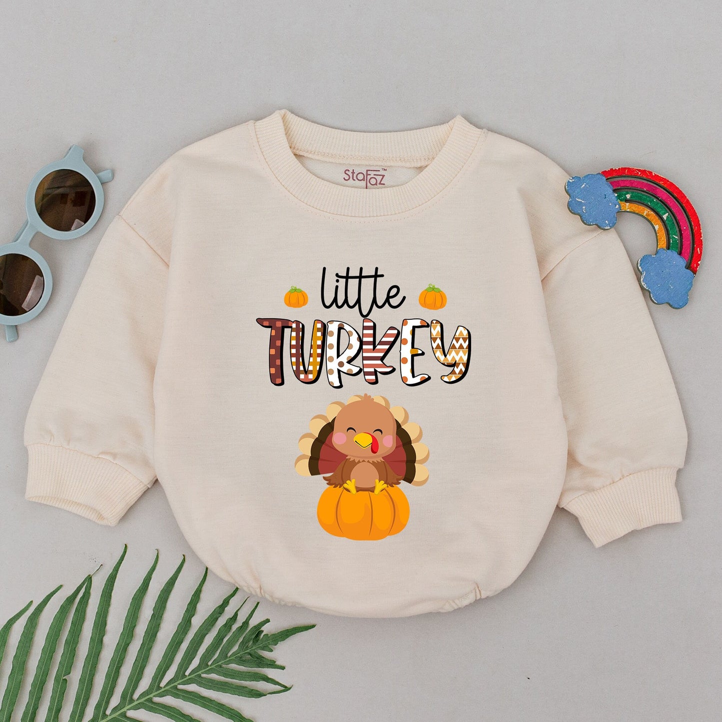 First Thanksgiving Turkey Romper – Fall Baby Outfit & Coming Home Gift