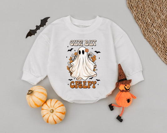Spooky Cute Ghost Halloween Romper - Unisex Baby Toddler Outfit
