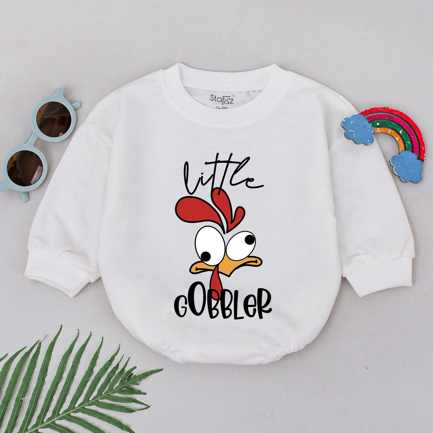 First Thanksgiving Baby Romper - Cute Turkey Outfit for Fall Fun