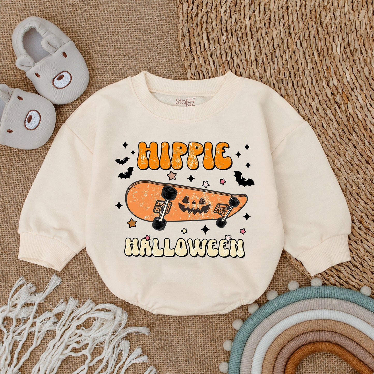 Halloween Baby Ghost Romper - First Holiday Outfit for Infants