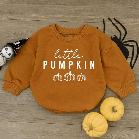 Little Pumpkin Baby Romper, Mama's Pumpkins Outfit, Fall Newborn Clothes, Thanksgiving Bodysuit, Personalized 1st Halloween Sweatshirt, Cute Kids Outfit