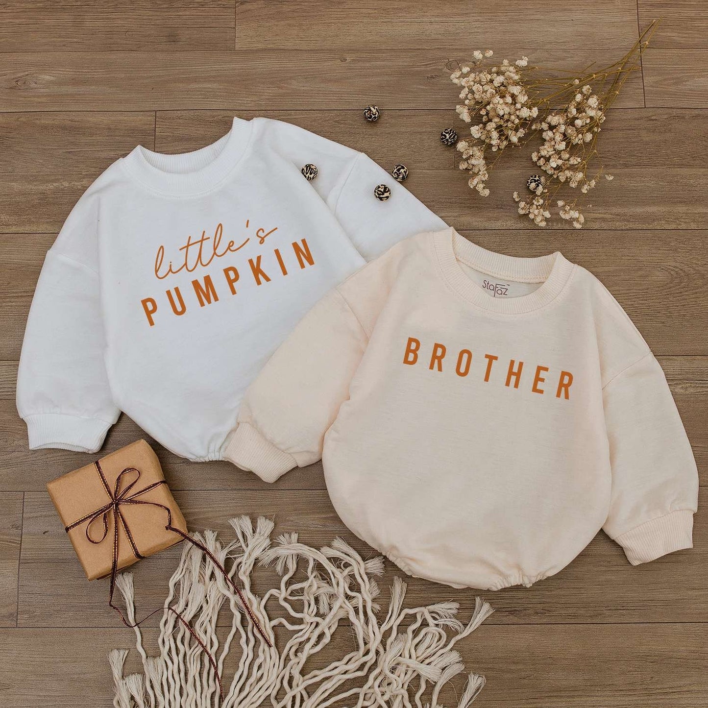 Personalized Pumpkin Baby Romper, Family Bodysuit, Newborn Outfit