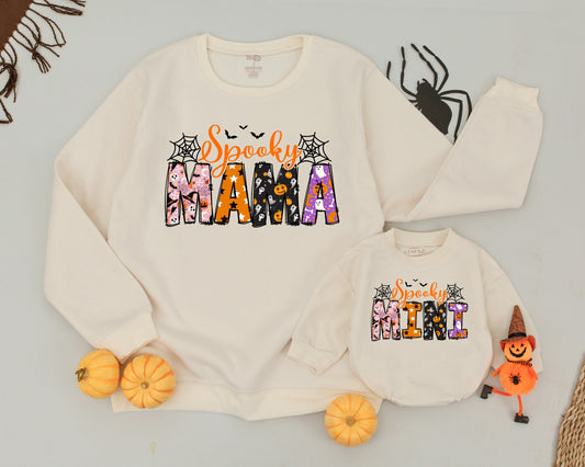 Matching Spooky Ghost Sweaters: Fun Halloween Family Outfits