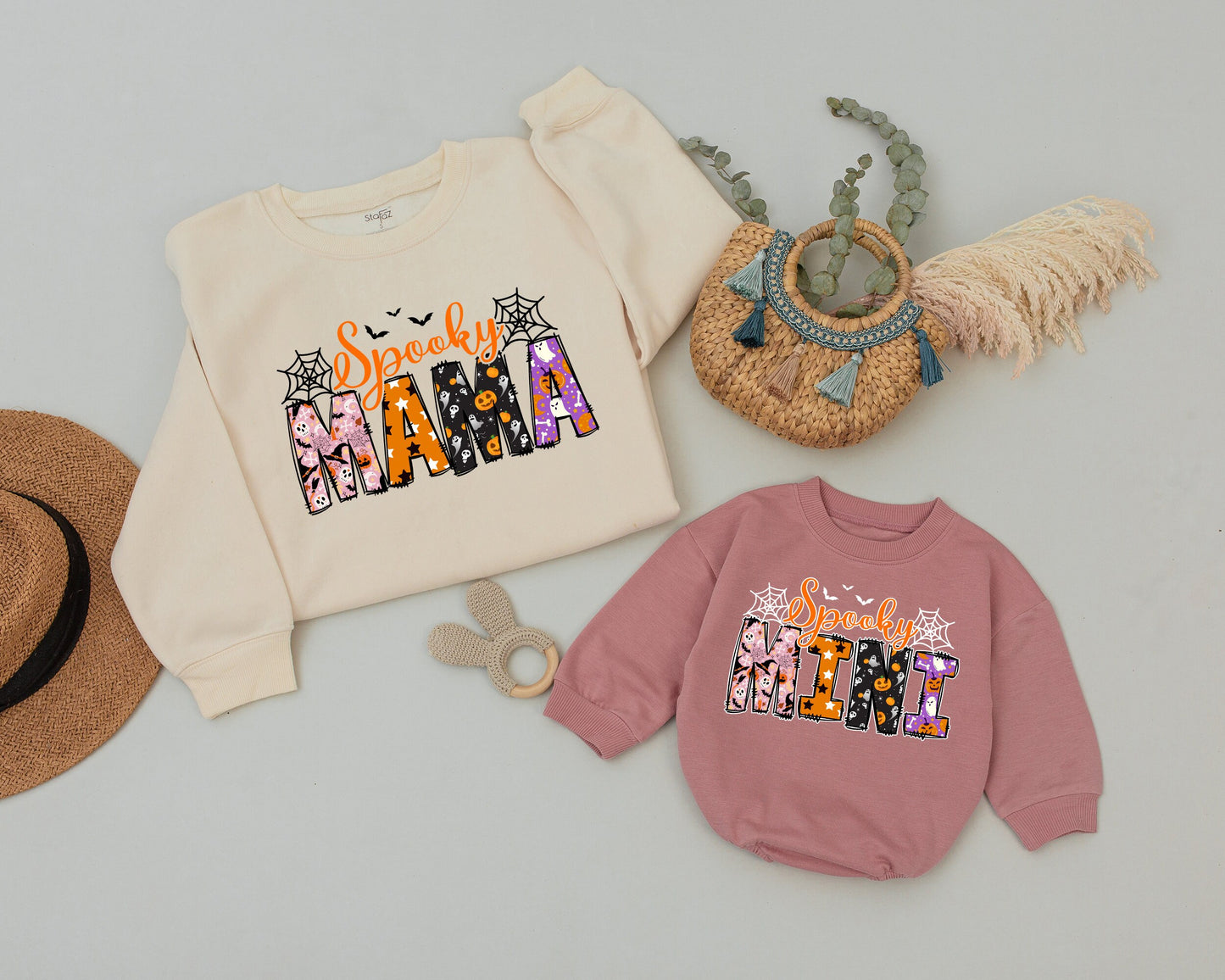 Matching Spooky Ghost Sweaters: Fun Halloween Family Outfits