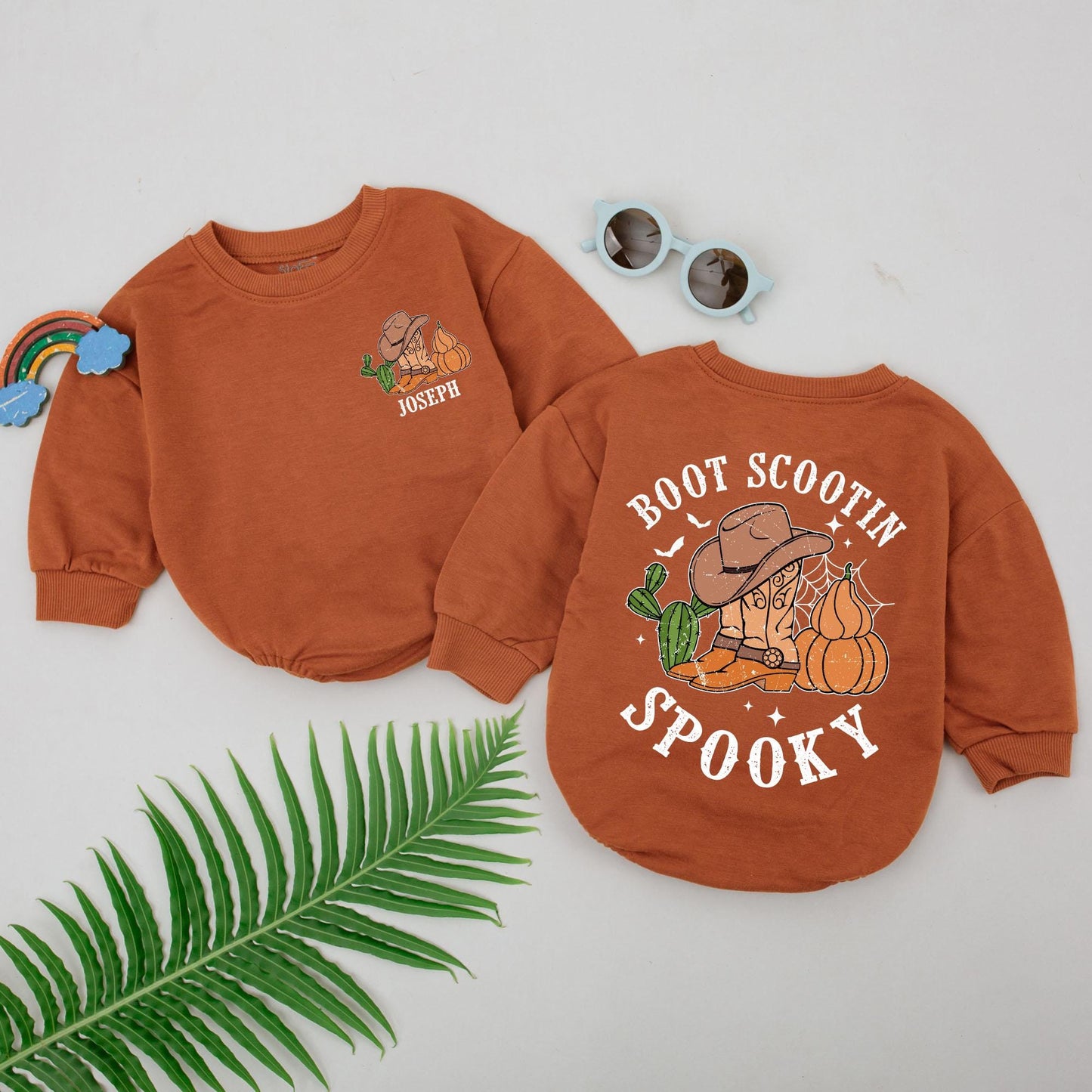 Spooky Boot Scootin' Baby Romper – Western Halloween Outfit