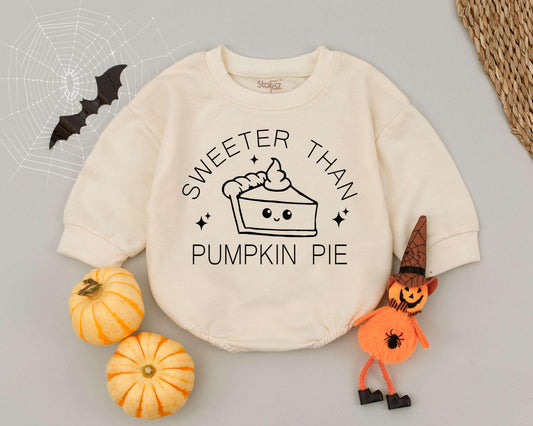 Sweeter Than Pumpkin Pie Baby Halloween Romper & Toddler Outfit