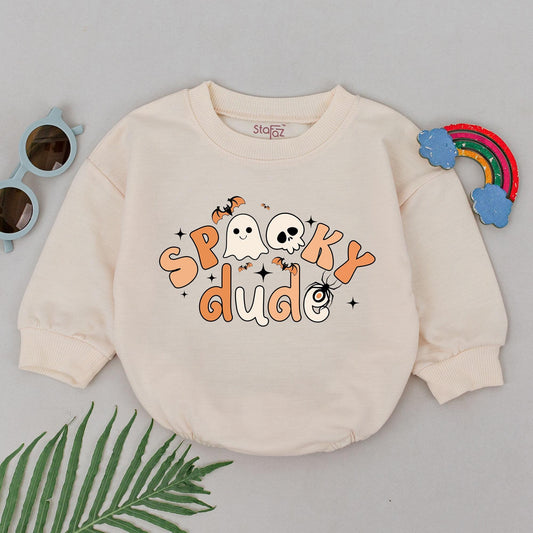 Baby's First Spooky Halloween Romper: Cute Fall Outfit for Boys