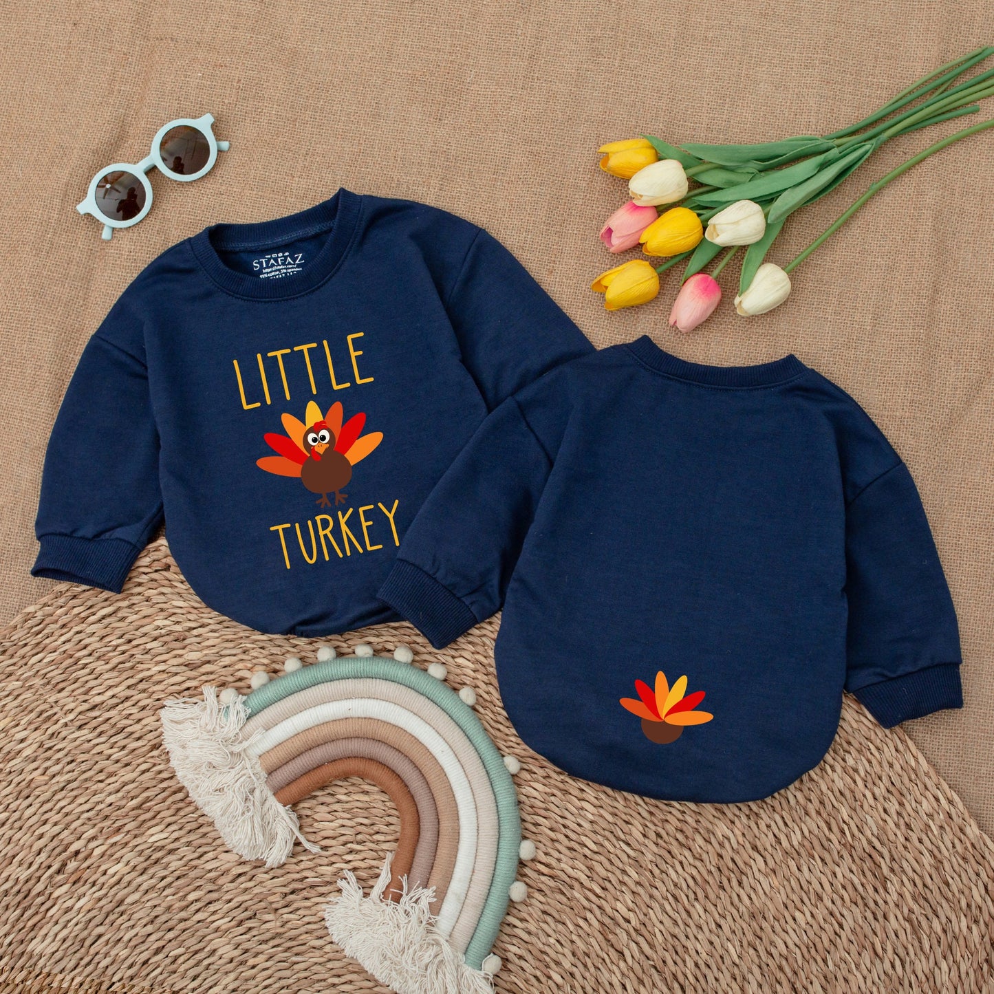 Little Turkey Thanksgiving Romper, Baby's First Thanksgiving Outfit, Cute Fall Baby Clothes, Infant Bodysuit, Playful Holiday Gift 132chars