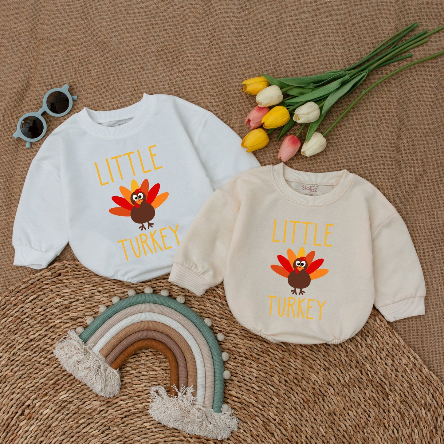 Little Turkey Thanksgiving Romper, Baby's First Thanksgiving Outfit, Cute Fall Baby Clothes, Infant Bodysuit, Playful Holiday Gift 132chars