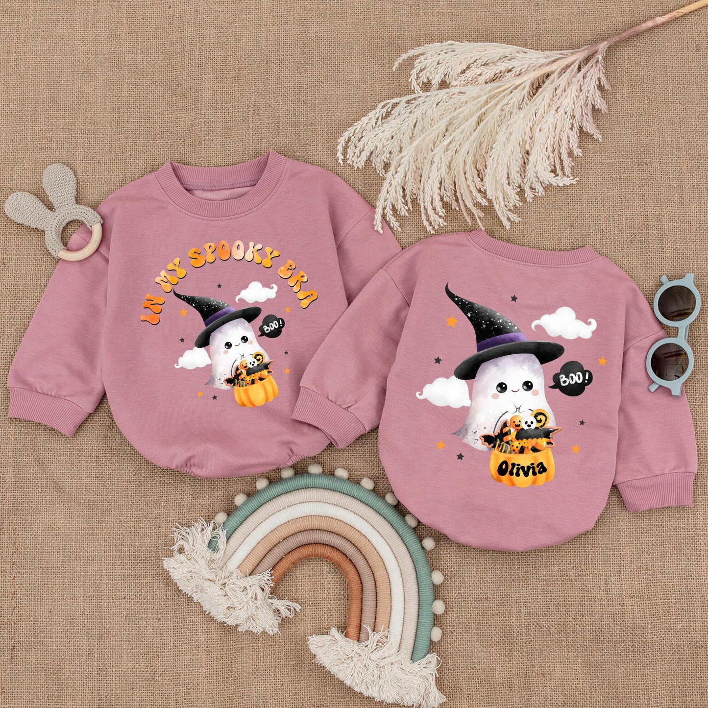 Vintage Pumpkin Bodysuit: Gender Neutral Halloween Baby Romper