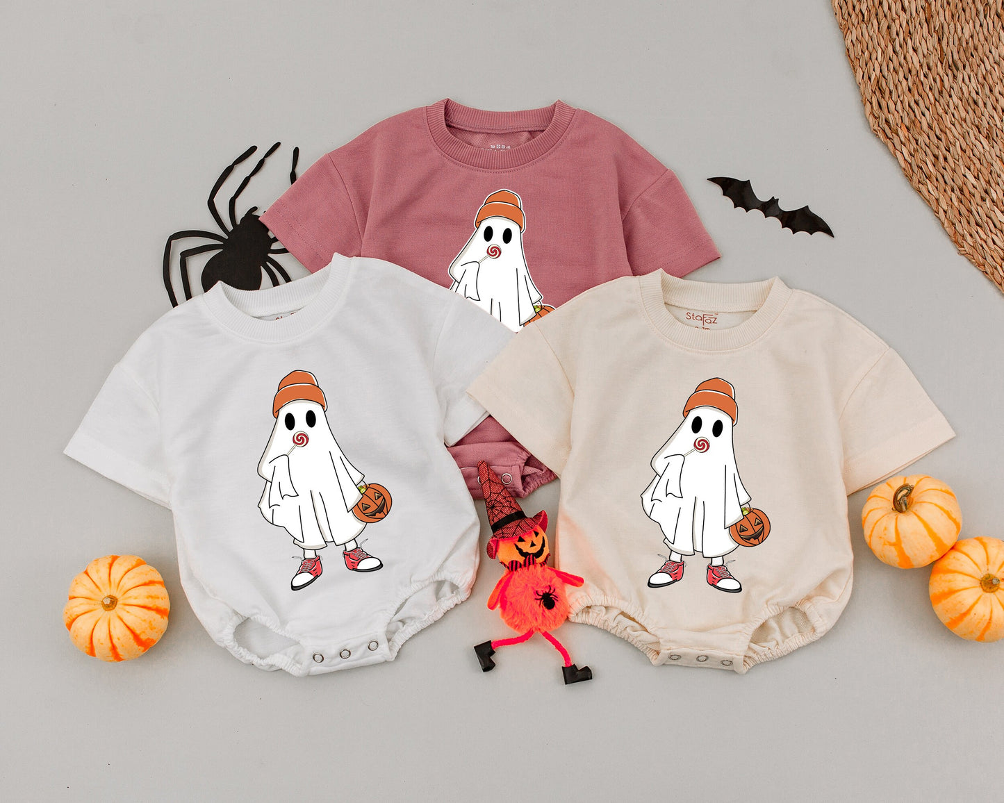 Vintage Ghost Bubble Romper: First Halloween Outfit & Baby Gift