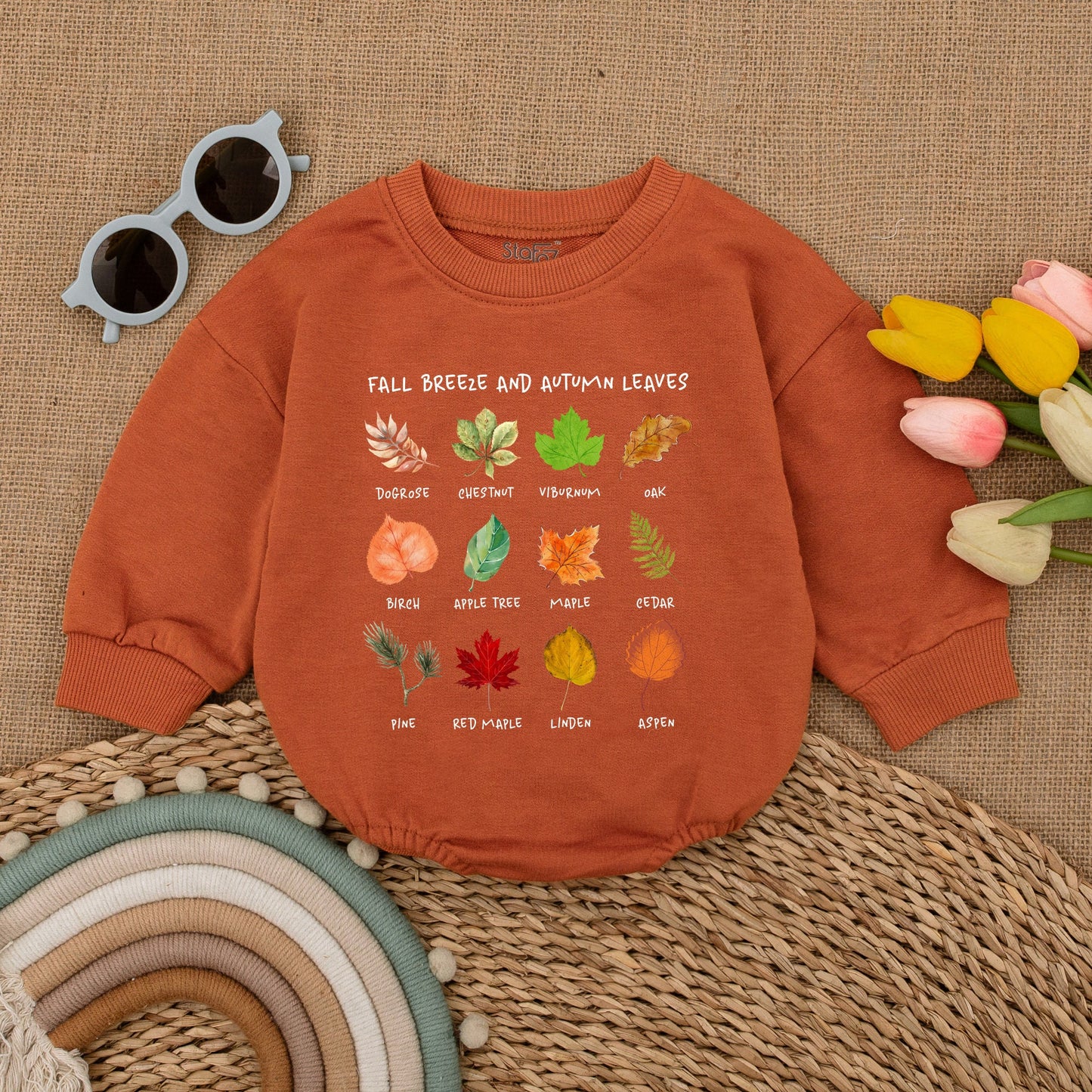 Autumn Retro Baby Romper: Thanksgiving & Fall Bodysuit Gift