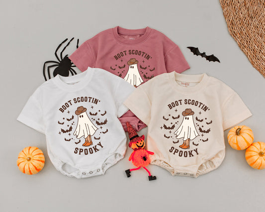 Spooky Cowboy Baby Romper: Halloween Western Outfit & Costume