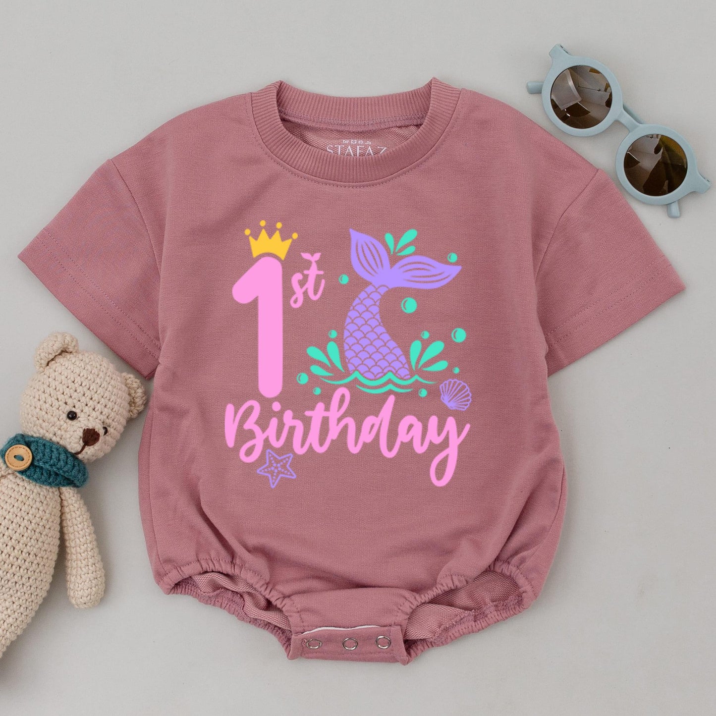 Mermaid Family Birthday Tops, Personalized 1st Birthday Sea Outfit