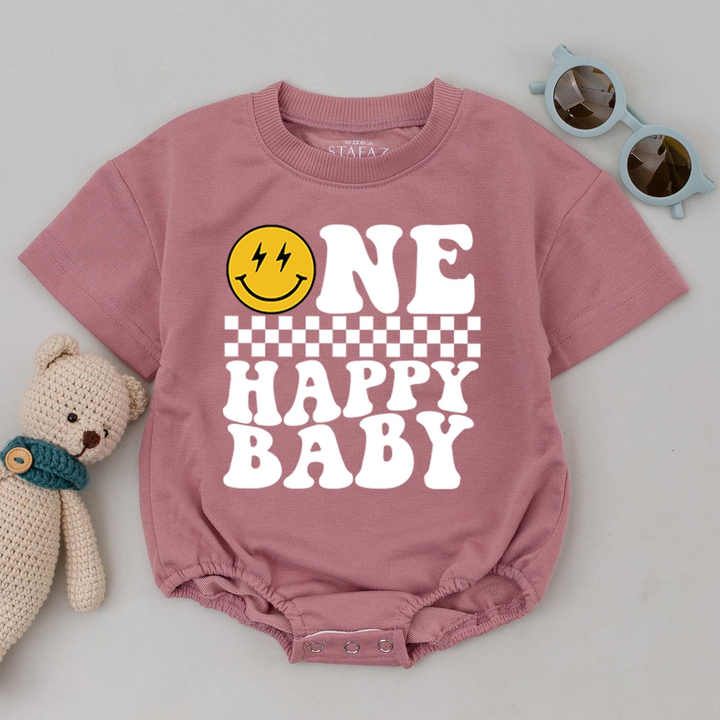 Retro Smiley 1st Birthday Shirt Set – Family Matching Outfits