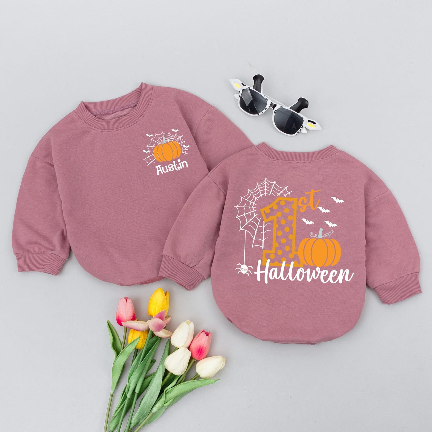 Adorable First Halloween Baby Romper, Cozy Fall Outfit, Infant Bodysuit