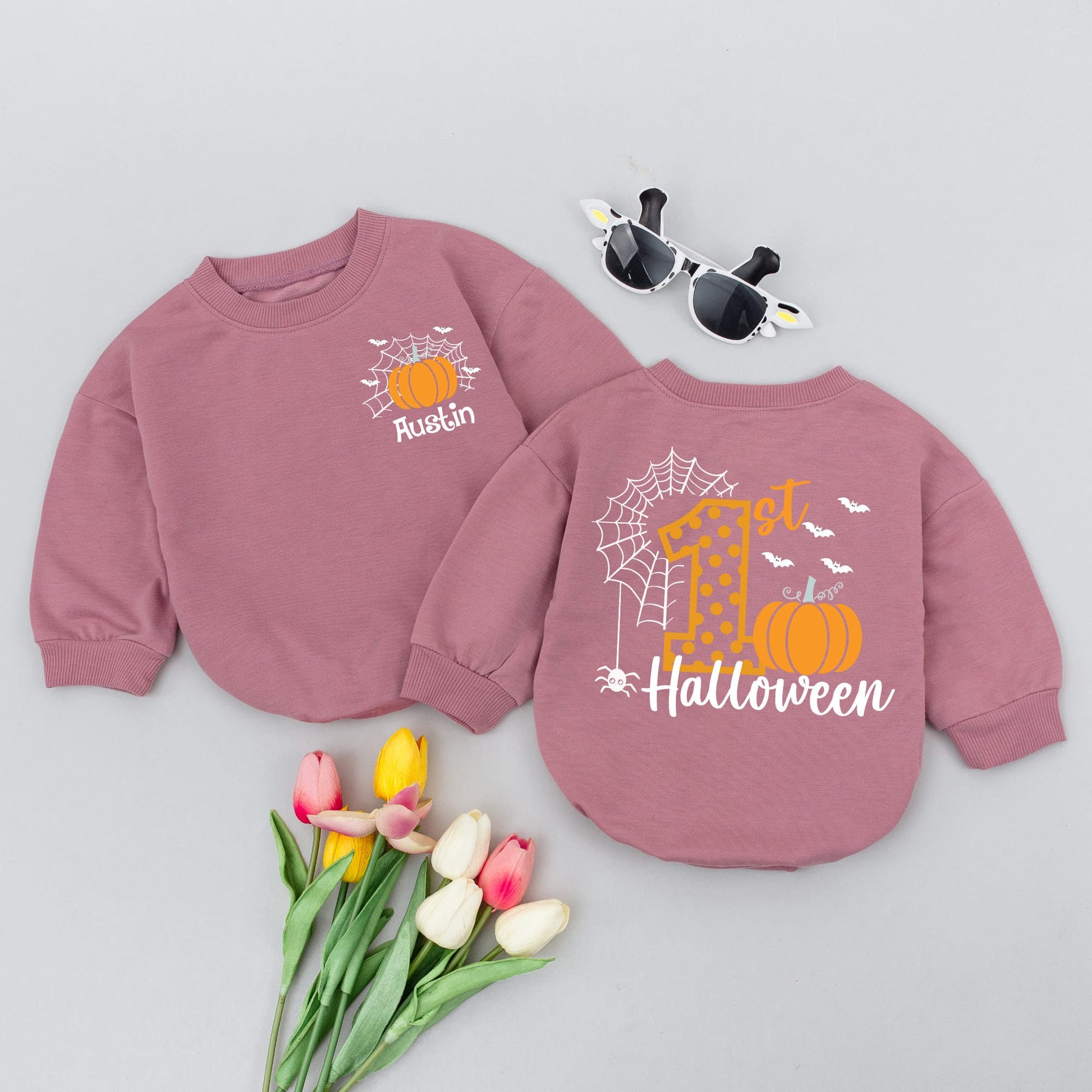 Adorable First Halloween Baby Romper, Cozy Fall Outfit, Infant Bodysuit