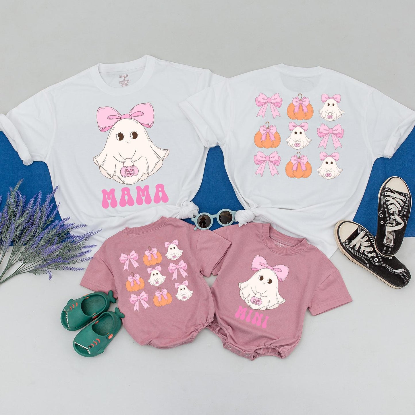 "Mama and Me Ghost Tees - Cute Halloween Matching Outfits"