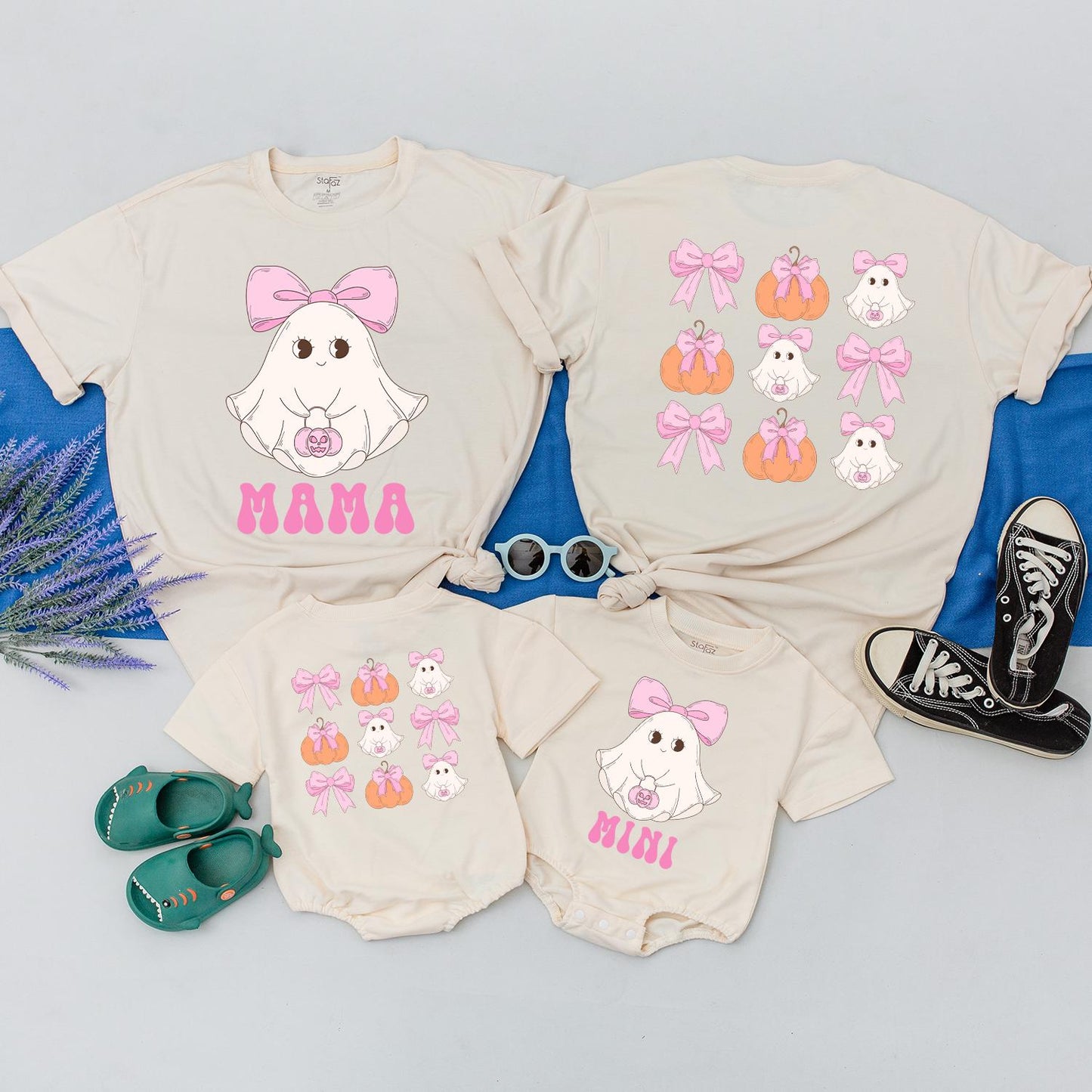 "Mama and Me Ghost Tees - Cute Halloween Matching Outfits"