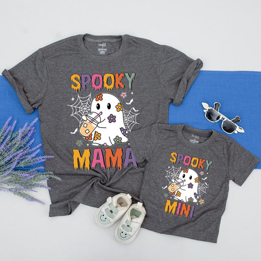 Matching Halloween Sweatshirts for Mom and Kids, Spooky Fall Wear