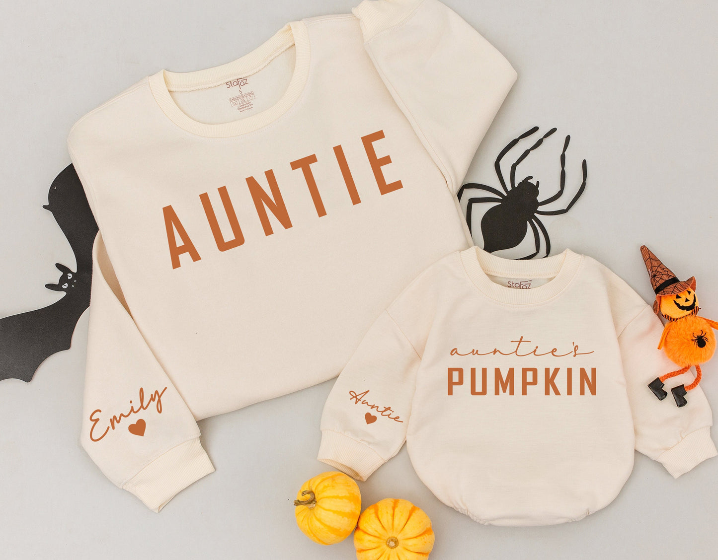 Auntie & Me Pumpkin Sweatshirts - Perfect Autumn Family Gift