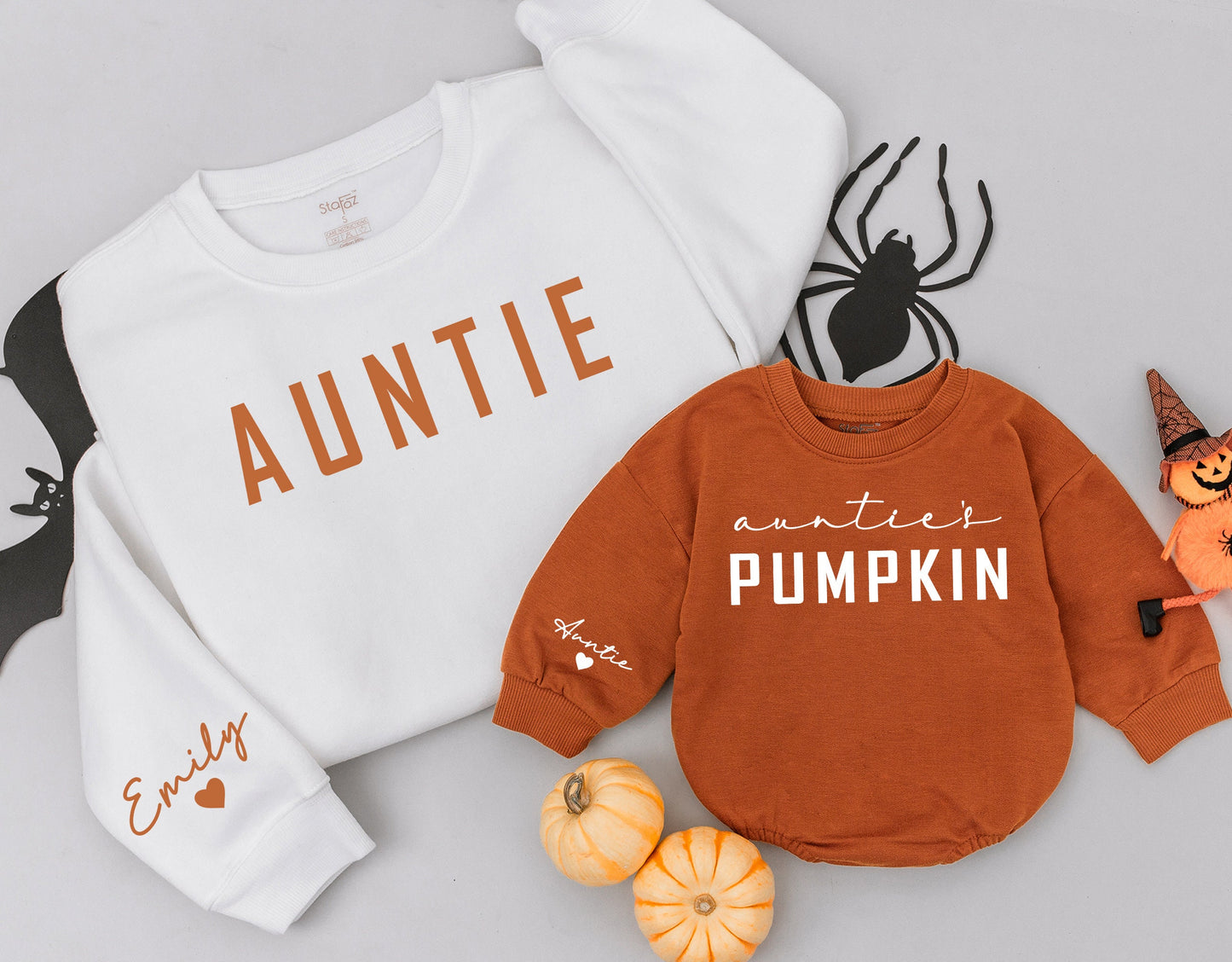 Auntie & Me Pumpkin Sweatshirts - Perfect Autumn Family Gift