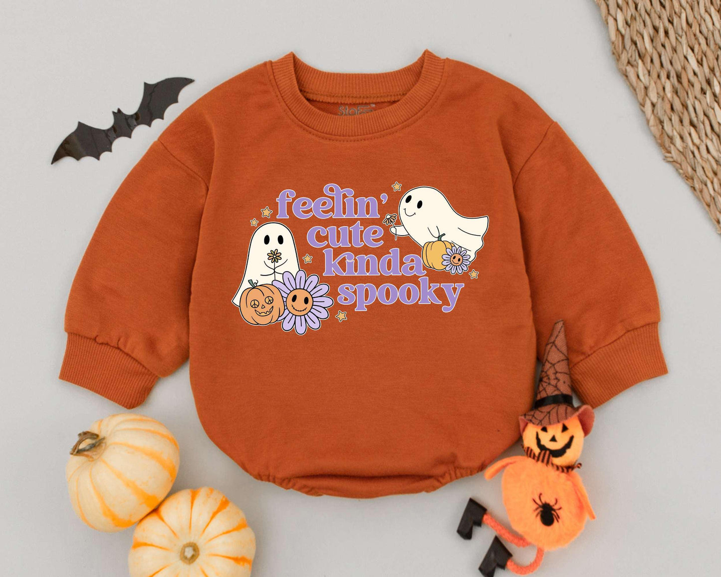 Adorable Retro Halloween Romper for Babies – Cute First Outfit