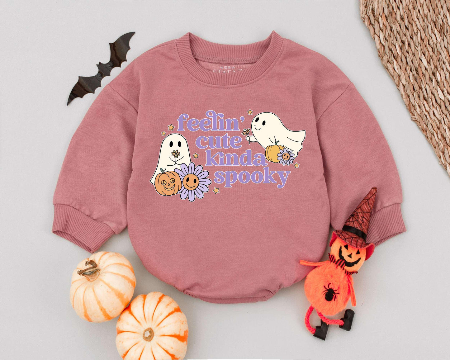 Adorable Retro Halloween Romper for Babies – Cute First Outfit