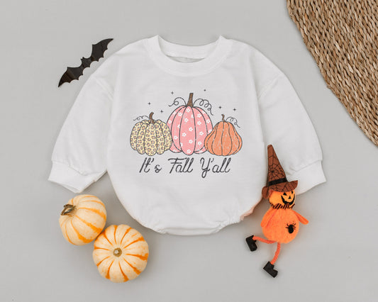 First Thanksgiving Baby Romper - Pumpkin Outfit - Fall Baby Clothes