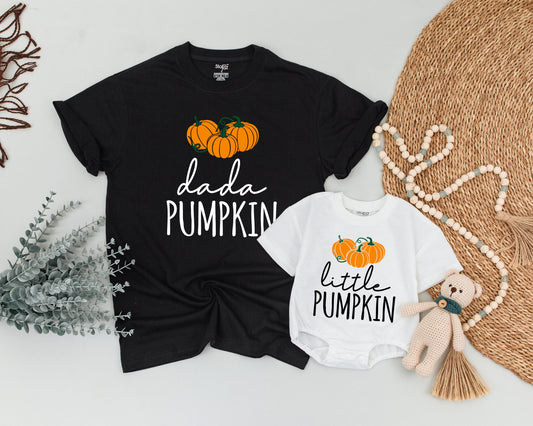 Pumpkin Family Halloween Shirts, Retro Matching Outfits, Mommy & Me