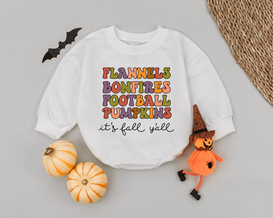 Groovy Thanksgiving Baby Romper: Cute Fall & 1st Birthday Outfit