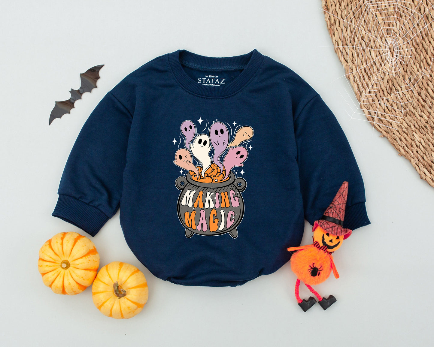 Adorable Halloween Baby Romper: Cute Ghost Costume for Toddlers