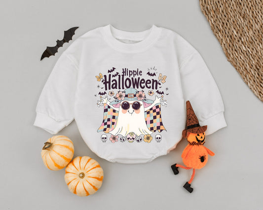 Spooky Baby Romper: Cute Ghost Halloween Outfit for Infants
