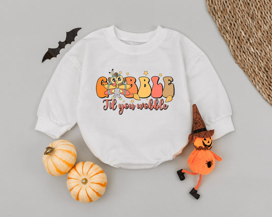 Cute Turkey Romper - Baby’s First Thanksgiving Outfit, Fall Clothes
