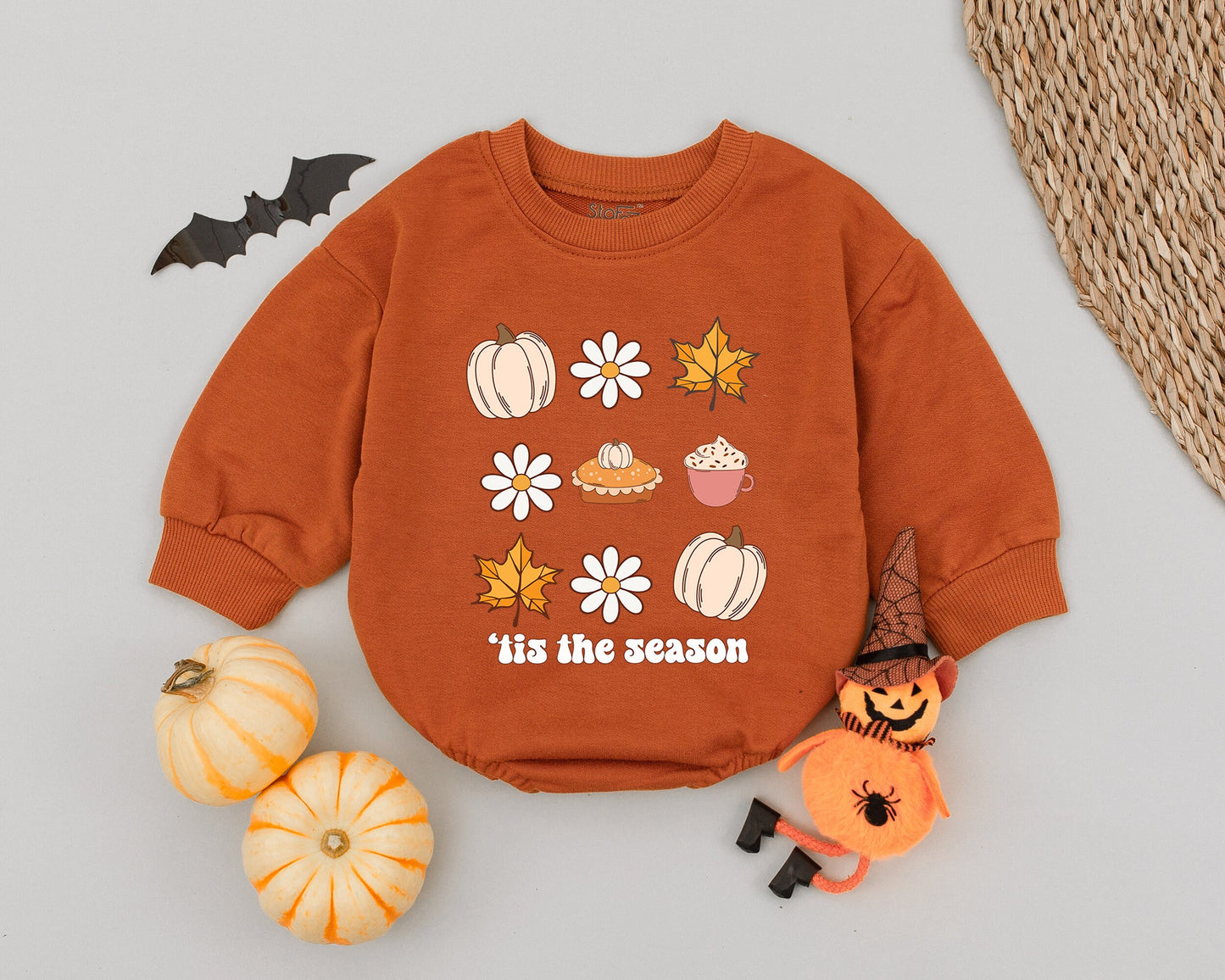 Cozy Thanksgiving Romper: Little Pumpkin Pie Baby Bodysuit