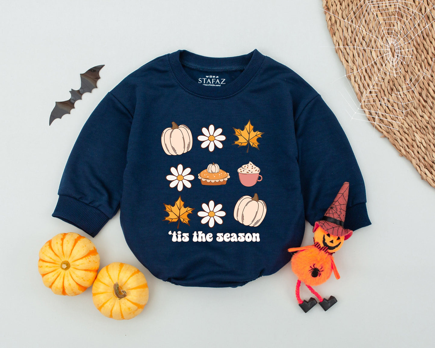 Cozy Thanksgiving Romper: Little Pumpkin Pie Baby Bodysuit