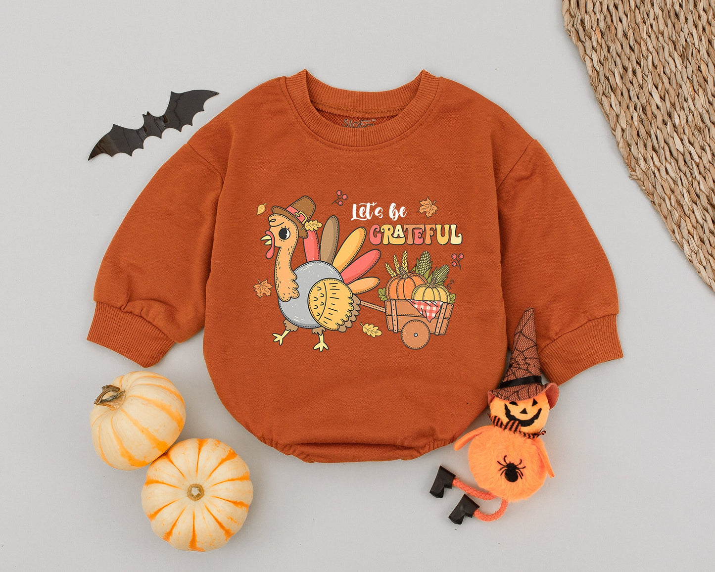 Thanksgiving Baby Romper: Cute Pumpkin Patch Outfit for Fall Festivities