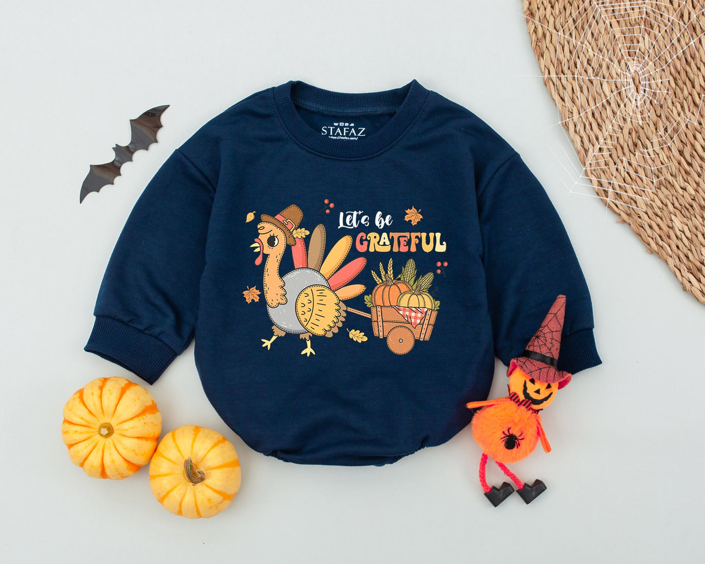 Thanksgiving Baby Romper: Cute Pumpkin Patch Outfit for Fall Festivities