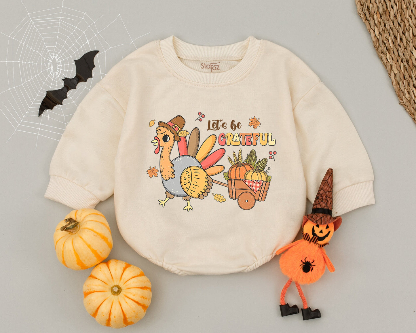 Thanksgiving Baby Romper: Cute Pumpkin Patch Outfit for Fall Festivities